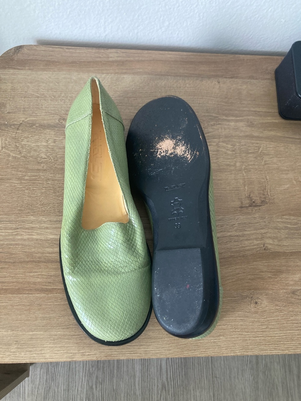 Green Women's Slip-On Loafer Shoes